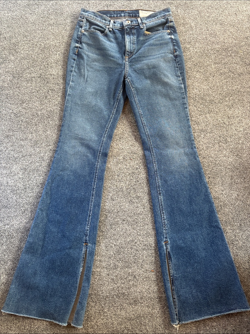 Rag & Bone Jeans Womens Bella - High Rise - Flare Slit - Raw Hem - Size 26 - Picture 3 of 10